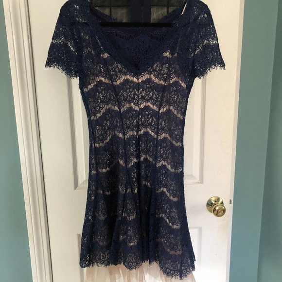 Ark & Co. Formal Navy Blue Lace Dress - Picture 5 of 7